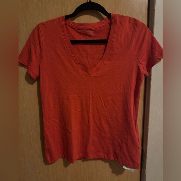 Madewell Red Short Sleeve Tee - Picture 1 of 3